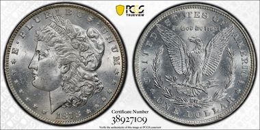 1878 7TF $1 R79 VAM 224 - 168 Reeds MS63