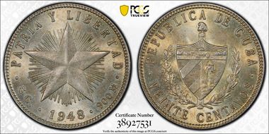 1948 20C KM-13.2  Ag MS64