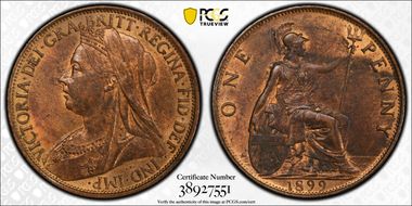 1899 1D S-3961 MS63RB