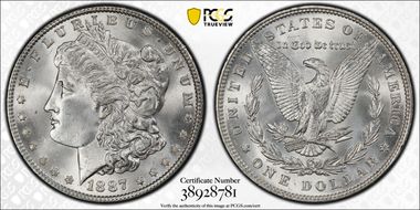 1887 $1 MS66