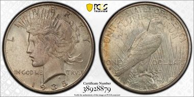 1935-S $1 MS64