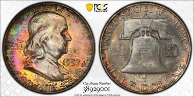 1957-D 50C MS65FBL