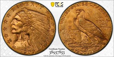 1909 $2.50 MS64+ 