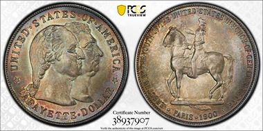 1900 $1 Lafayette MS63+