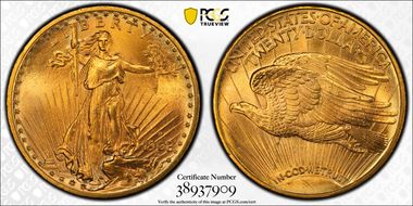 1908-D $20 Motto MS66+