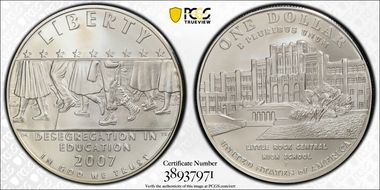 2007-P $1 Desegregation MS70