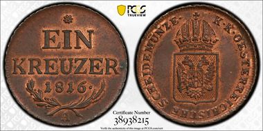 1816-A Kreuzer MS64RB