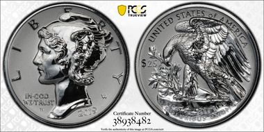 2019-W $25 Palladium, Reverse Proof PR69