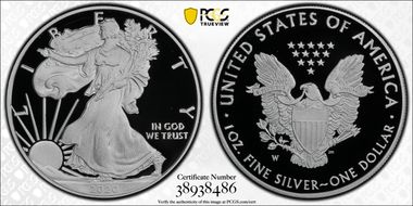 2020-W  $1 Silver Eagle First Strike PR70DCAM