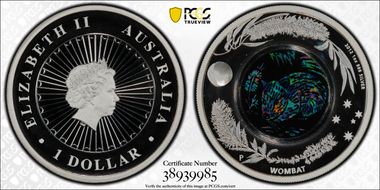 2012-P $1 Wombat - Opal PR69DCAM