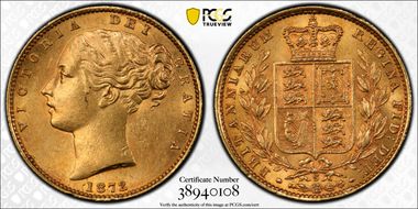 1872-S Sov Shield S-3855 MS62