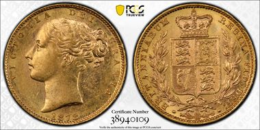 1878-S Sov S-3855 Shield MS61