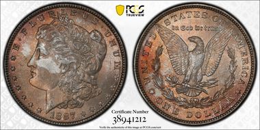 1887 $1 MS66