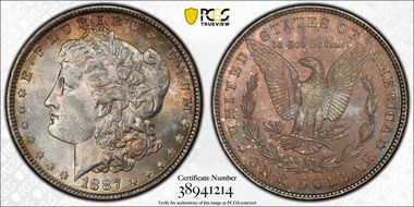 1887 $1 MS64