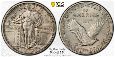 1917-D 25C Type 1 N1