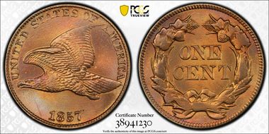 1857 1C Flying Eagle N1