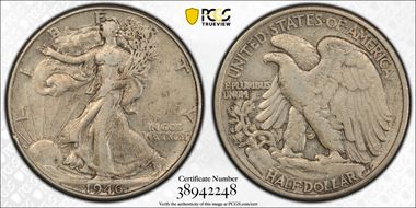 1946 50C Doubled Die Reverse XF40