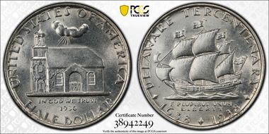 1936 50C Delaware MS63