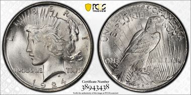 1924 $1 MS66