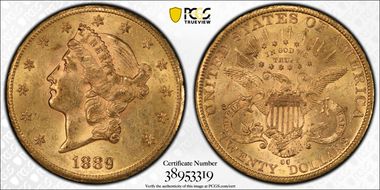 1889-CC $20 MS60