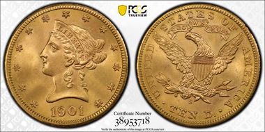 1901-S $10 MS66+ 