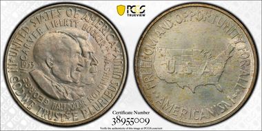 1953 50C Washington-Carver MS65