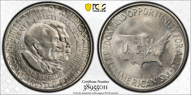 1954-S 50C Washington-Carver MS66