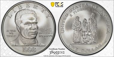 1998-S $1 Crispus Attucks MS69