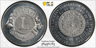 1952 Medal Grove-607a Lions Club Ag MS63