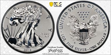 2019-S $1 Silver Eagle Enhanced Rev PR PR69