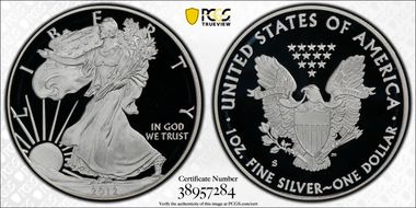 2012-S $1 Silver Eagle  75th Anniversary SF Mint Set PR69DCAM