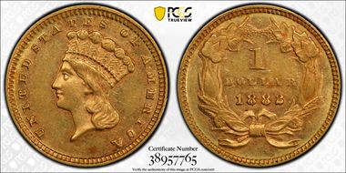 1882 G$1 MS61