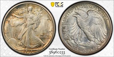 1917-S 50C Reverse MS65