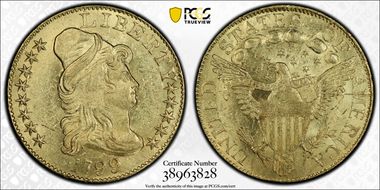 1799 $5 Small Stars Reverse MS62