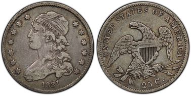 1831 25C Large Letters VF30