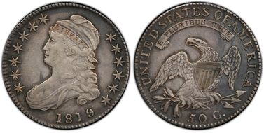 1819/8 50C Large 9 XF40