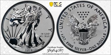 2019-S $1 Silver Eagle Enhanced Rev PR PR69