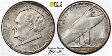 1936 50C Bridgeport MS66