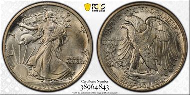 1916 50C MS67