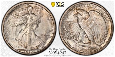 1917-D 50C Obverse MS66+