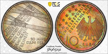 2003-A € 10 50th Anniv. Revolution MS67