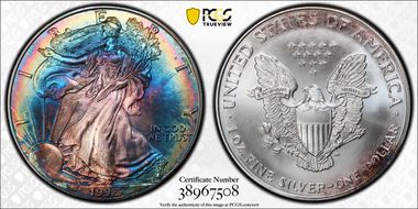 1998 $1 Silver Eagle MS67