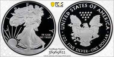 2020-W  $1 Silver Eagle First Strike PR70DCAM