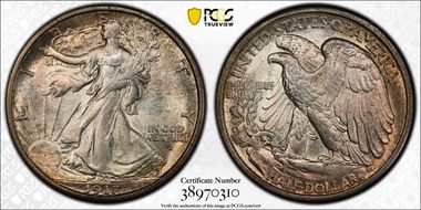 1917-S 50C Obverse MS64