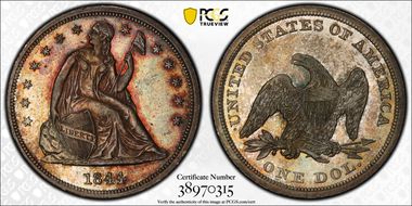1844 $1 MS63