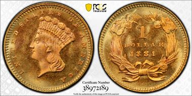 1881 G$1 MS68