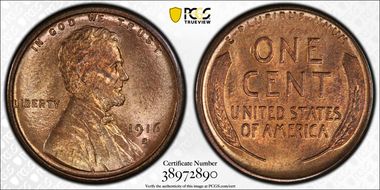 1916-S 1C MS65+ RD