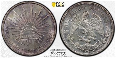 1904-Cn MH Peso KM-409 AU58