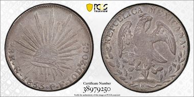 1853-Go PF 8 R Go37 MS61