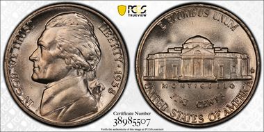 1938-D 5C Jefferson MS67